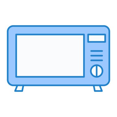 Mikrodalga fırın ikonu. Web için TV vektör simgelerinin özet çizimi