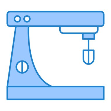 Mutfak karıştırıcı ikonu. Web için elektrikli matkap vektör simgelerinin özet çizimi
