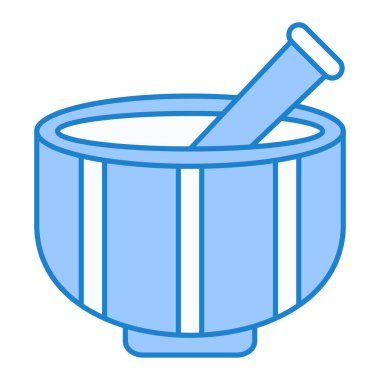 Havan topu ve tokmak ikonu. Web için cam kavanoz vektör simgelerinin özet çizimi