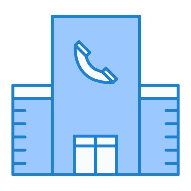 Bina. Web simgesi basit illüstrasyon