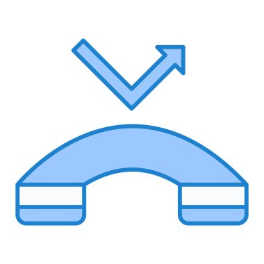 ok ve telefon simgesi vektör çizimi