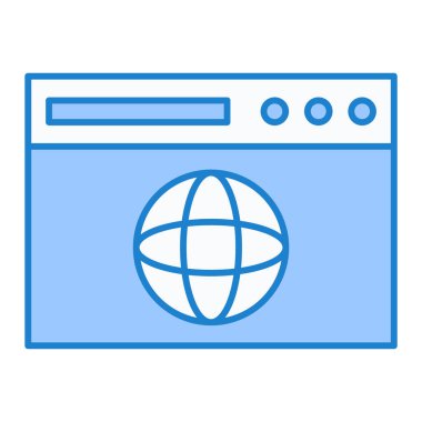 tarayıcı pencere simgesi vektör illüstrasyonu