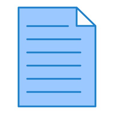 Belge. Web simgesi basit illüstrasyon