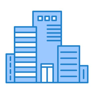 binalar ikon vektör illüstrasyonu