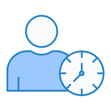 Zaman yönetimi simgesi vektör illüstrasyonu