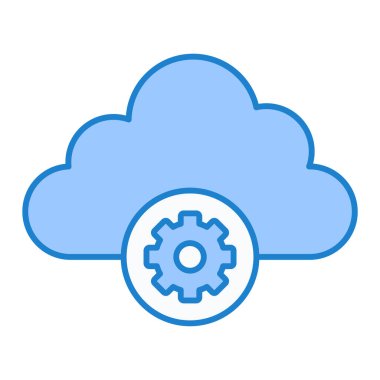 Bulut hesaplama teknolojisi vektör çizimi