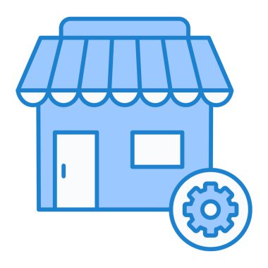 Fast food ve alışveriş için vektör düz biçim simgesi.