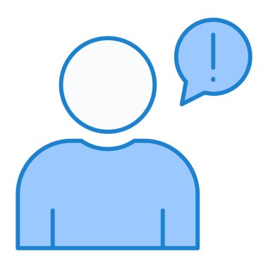 Konuşma baloncuğu olan insanın vektör çizimi