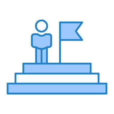 Ödül ikonu vektör illüstrasyon tasarımına sahip iş adamı