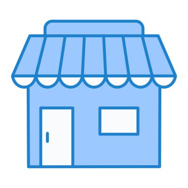 Mağaza. Web simgesi basit illüstrasyon