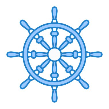 Tasarımınız için beyaz arkaplanda direksiyon simgesi