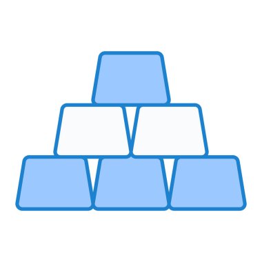 Altın çubuk simgesinin vektör illüstrasyonu