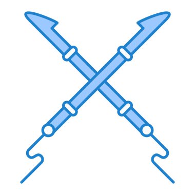 Çapraz kılıç ikonu. vektör illüstrasyonu