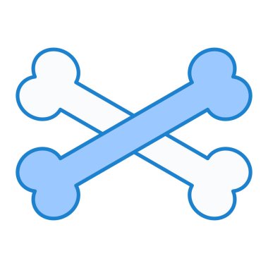 kemik ikonu vektör illüstrasyon grafik tasarımı