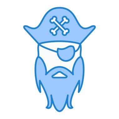 Korsan ikonu. Web için korsan vektör simgelerinin özet çizimi