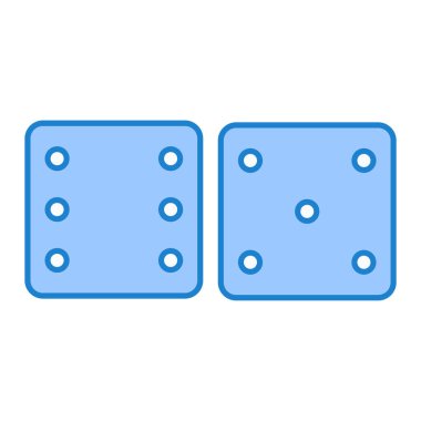 zar vektörü düz renk simgesi