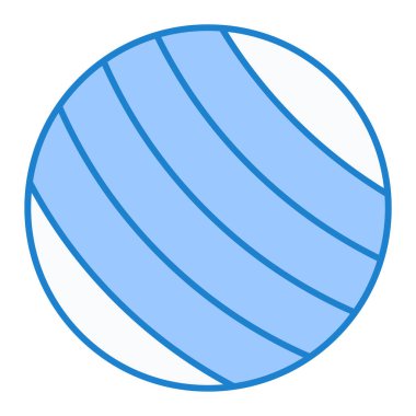 Voleybol ikonu. Web için basketbol vektör simgelerinin özet çizimi