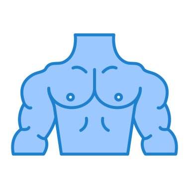 İnsan vücudu simgesi. Web için kas vektör simgelerinin özet çizimi