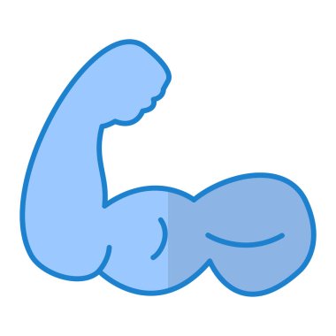 Kas simgesi. Web için kas gövdesi vektör simgelerinin özet çizimi