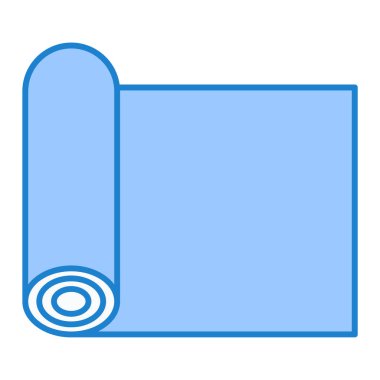 Havlu simgesi. mat vektörünün ana hatları. beyaz arkaplanda izole