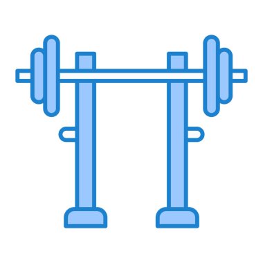 ağırlık kaldırma halteri ikonu. Beyaz arkaplanda izole edilmiş web tasarımı için ana hatlı fitness ekipman vektör sembolü