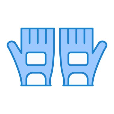 Eldiven simgesi vektör illüstrasyonu