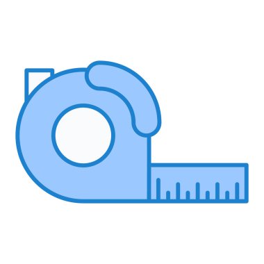 mezura simgesi. Web için yapı aracı vektör simgelerinin özet çizimi