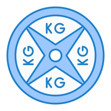 Mavi ve beyaz işaretinin vektör illüstrasyonu