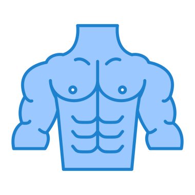 İnsan vücudu simgesi. Kas vektörü sembolünün özet çizimi.