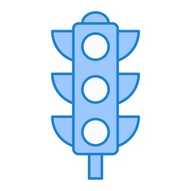 Trafik ışığı simgesi, vektör illüstrasyonu