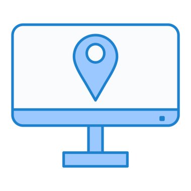 gps navigasyon konumu ikon vektör illüstrasyon tasarımı