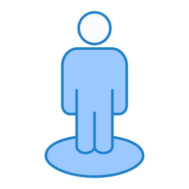 Erkek ikonu. Web için insan vektör sembolünün basit bir illüstrasyonu