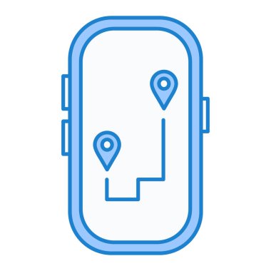 GPS navigasyon konum simgesi. ana hat haritası pin vektör illüstrasyonu.