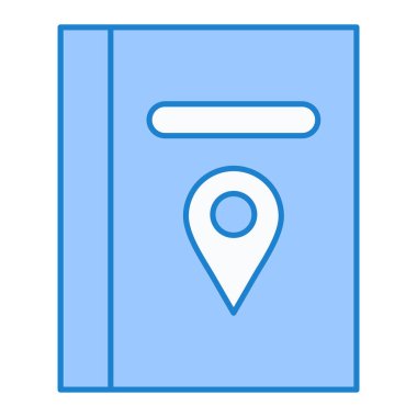 Harita. Web simgesi basit illüstrasyon