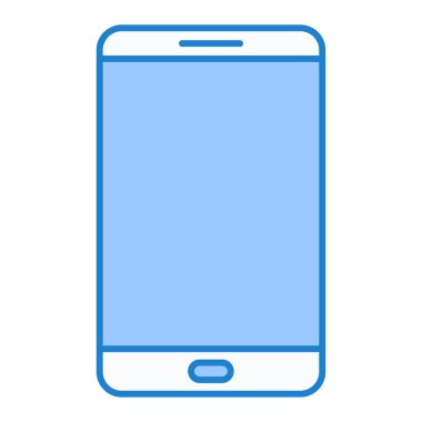 Akıllı telefon aygıtı simgesi. Web için cep telefonu vektör simgelerinin düz çizimi