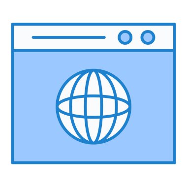 tarayıcı pencere simgesi vektör illüstrasyonu