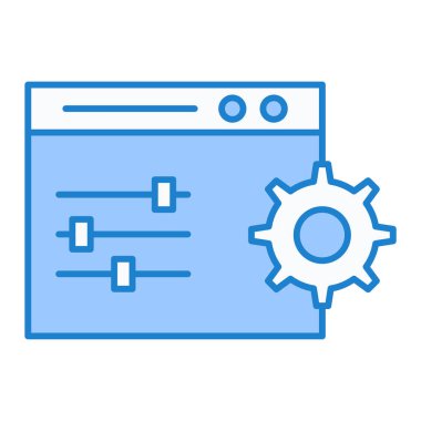 tarayıcı simgesi vektör illüstrasyonu