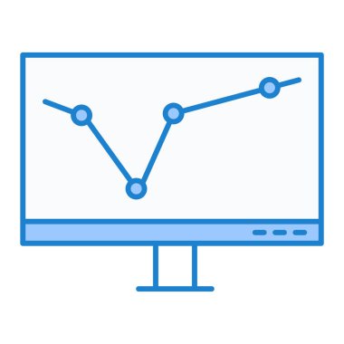 bilgisayar izleme simgesi, vektör illüstrasyonu