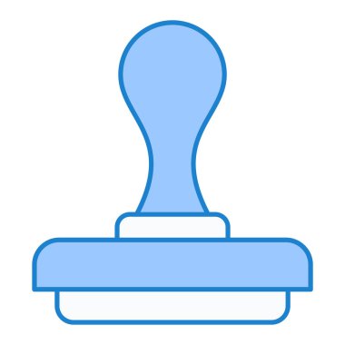 Mühür ve simge ile damgala. vektör illüstrasyonu