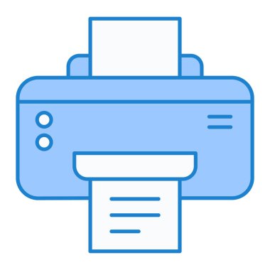 Yazıcı. Web simgesi basit illüstrasyon