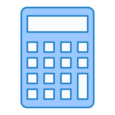 Hesap makinesi simgesi. Matematik makinesi vektörünün basit bir çizimi. izole düz tasarım.