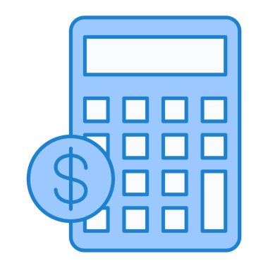 Para simgesi vektör illüstrasyon tasarımlı hesap makinesi