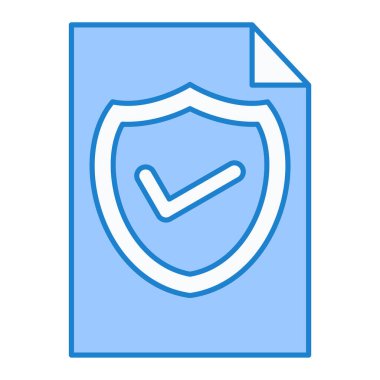 onay işareti simgesi ile kalkan. vektör çizim