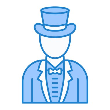 Şapkalı ve kravatlı adam vektör çizimi tasarımı