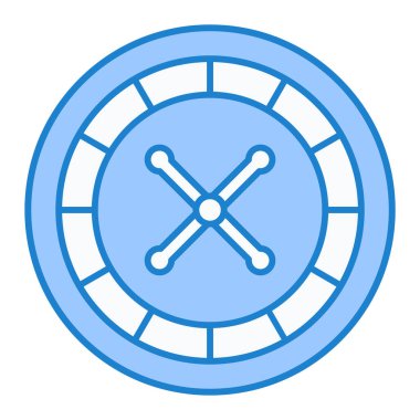 Kumarhane çipi ikonu. Web için bilardo ruleti vektör simgelerinin basit çizimi