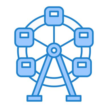 Dönme dolap ikonu. Web için robot vektör simgelerinin özet çizimi