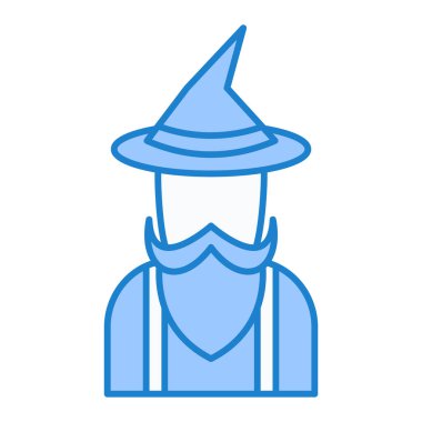 Şapka ikonlu adam. vektör illüstrasyonu