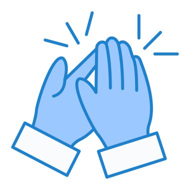 Eldiven ikonlu eller. vektör illüstrasyonu