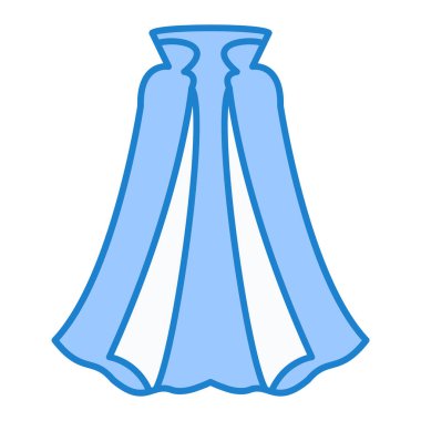 Mavi elbise ikonu. Web için vektör illüstrasyonu