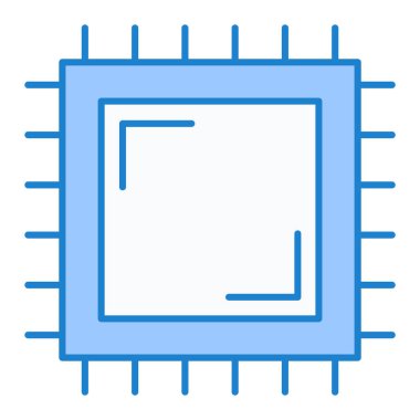 İşlemci. Web simgesi basit illüstrasyon